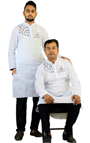 Nakshi Stitch White Panjabi